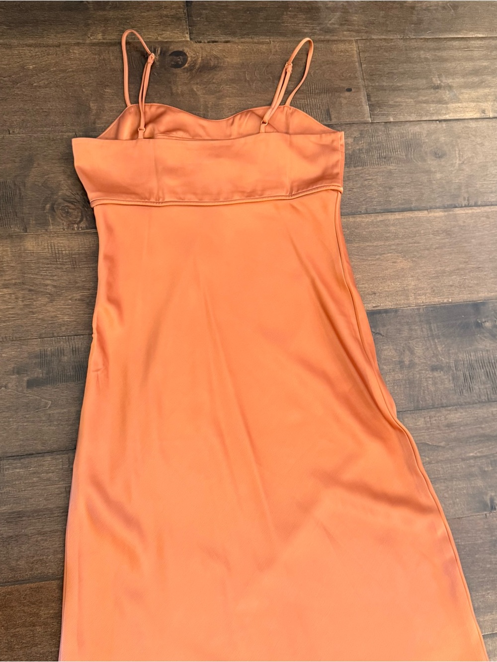 Wayf Copper Satin Slip Midi Dress - Picture 8 of 8